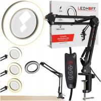 Lampa biurkowa LED LUPA kosmetyczna Szkło powiększające Lampka MOCNA jasna