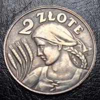 2 złote 1924 ,Kobieta i uszy , Polska ,WZÓR ,kopia ze znakiem mennicy ,# 3