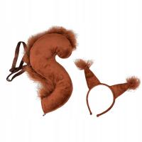 Zestaw kostiumów ogon zwierzęcia uszy wiewiórki