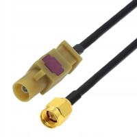 Pigtail FAKRA K wtyk / SMA wtyk RG174 1m