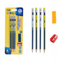 4шт графитовые карандаши HB наложение точилка ASTRA