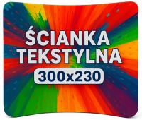 Ścianka Reklamowa Tekstylna Materiałowa z wydrukiem Łukowa 300 cm EXPRES