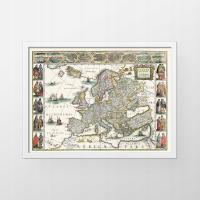 Stara mapa Europy - 1641 - Wilhelm Blaeu - 91x61cm