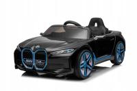 Autko BMW i4 na akumulator dla dzieci Czarny + Wolny Start + EVA + Ekoskóra