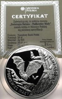 20 zł złotych 2010 Podkowiec Mały nietoperz SREBRO