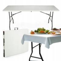 STÓŁ CATERINGOWY SKŁADANY OGRODOWY BANKIETOWY WALIZKA 180X70 OUTTEC