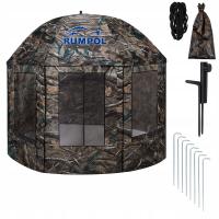PARASOL WĘDKARSKI MASKUJĄCY NAMIOT NA RYBY WODOODPORNY REGULOWANY 240CM PVC