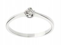 Классический белый Золотой бриллиант кольцо 0.10 ct