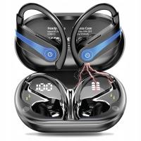 Słuchawki Bezprzewodowe Sportowe Douszne Bluetooth 5.3 IPX7 Bass LED TWS