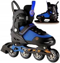 Мужские коньки резиновые роликовые коньки 2в1