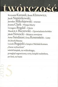 Творчество № 5/2016 Карасек Кларк Богдал Бачевский