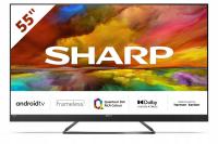 Telewizor QLED Sharp 55EQ6EA 55''4K UHD Smart TV Wi-Fi Bluetooth HDR czarny