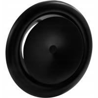 Металлический анемостат 125 мм с рамкой и звукоизоляционным уплотнением черный