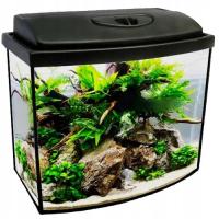 ZESTAW AKWARIUM 72L PROFIL / OWALNY 60x30x40 + POKRYWA LED DZIEŃ + NOC