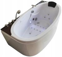 WANNA PRZYŚCIENNA Z HYDROMASAŻEM MASAŻEM JACUZZI Z OŚWIETLENIEM LED 170x85