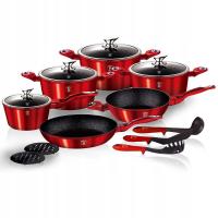 Zestaw garnków BerlingerHaus BurgundyMetallicLine aluminiowe 15 el. BH-1226