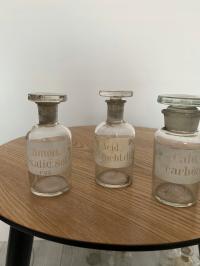 НАБОР ИЗ 3 СТАРЫХ АПТЕЧНЫХ БУТЫЛОК 3