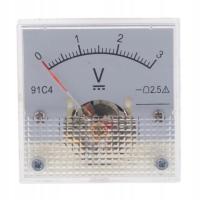 c/ DC Voltmeter Analog Voltage Meter Circuit 0-3V