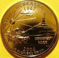 QUARTER DOLAR USA 2006 -D- NEBRASKA 1876 CHIMNEY ROCK