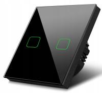 СЕНСОРНЫЙ ВЫКЛЮЧАТЕЛЬ СВЕТА ДВОЙНОЙ СВЕТОДИОДНЫЙ СТЕКЛО