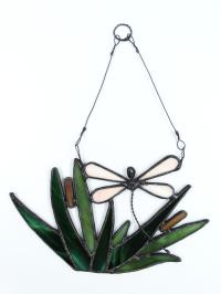 Zawieszka witrażowa WAŻKI W TRAWIE I(A)