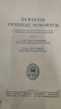 ŻYWIENIE ZWIERZĄT DOMOWYCH 1937