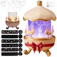 ЗВЕЗДНЫЙ ПРОЕКТОР КАРУСЕЛЬ КРОЛИКИ ПРОЕКТОР НОЧНИК ДЛЯ ДЕТЕЙ КАРТРИДЖИ