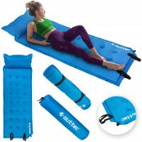 MATA SAMOPOMPUJĄCA KARIMATA DMUCHANA TREKKINGOWA Z PODUSZKĄ 193X68X3,5CM