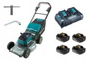 Аккумуляторная газонокосилка MAKITA DLM533PT4 батареи 18V алюминиевый привод колеса