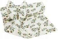 KOCYK MUŚLINOWY Z PRZYTULANKĄ 70X100 CIENKI OTULACZ Z MUŚLINU OLIWKI