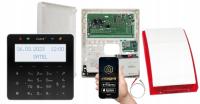 SYSTEM ALARMOWY SATEL INTEGRA 256 PLUS GSM LTE PANEL APKA DOTYK LCD SYRENA