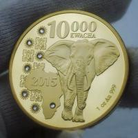 Moneta Kolekcjonerska 10 000 Kwacha Złoto Zambia