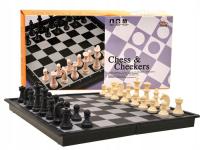 Шахматы, магнитные шашки 2в1