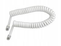 Biały sznur słuchawkowy - telefon RJ9 4p4c 2m(0542