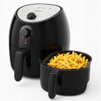 Frytkownica beztłuszczowa Aigostar Air fryer 3,5L MOC 1500W CZARNA SREBRNA