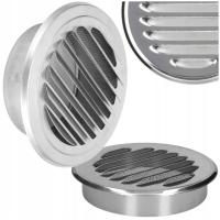 Круглая наружная вентиляционная решетка fi 100 из нержавеющей стали