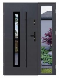 Наружные двери с подсветкой DAX F02 BLACK RELING