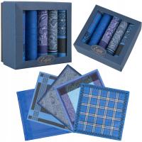 5x ELEGANCKIE CHUSTECZKI DO NOSA POSZETKI BAWEŁNIANE ZESTAW W PUDEŁKU