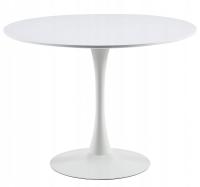 STÓŁ OKRĄGŁY BIAŁY TULIP SKANDYNAWSKI 100x100x73cm SALON JADALNIA