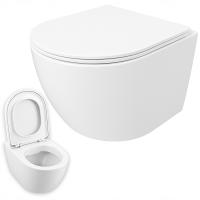 ЧАША ДЛЯ УНИТАЗА БЕЗ ОПРАВЫ, МЕДЛЕННАЯ ДОСКА DUROPLAST, ВИХРЕВАЯ ПРОМЫВКА 49 СМ