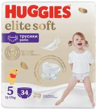 Huggies Elite Soft Mega Pants pieluchomajtki rozmiar 5 (12-17 kg), 34 szt.