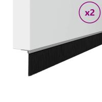 Uszczelki z szczotką do drzwi na zatrzask 2 pcs Srebrny 100 cm