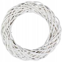 WIANEK WIKLINOWY BIAŁY 35 cm WIKLINA STROIK DEKORACJYJNY KOMPOZYCJA KWIATY