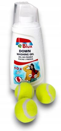 Tenisowe Piłeczki 3 szt. + Żel Blux płyn do prania puchu i pierza 1litr