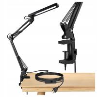 Lampka Biurkowa Na Biurko LED Regulowana Do Pracy Kreślarska Klips Uchwyt