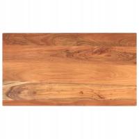 Blat stołu, 100x70x2,5 cm, prostokątny, lite drewno akacjowe
