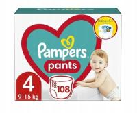 PAMPERS PANTS PIELUCHOMAJTKI, Rozmiar 4 ( 9-15 kg ), 108 szt