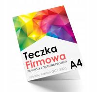 TECZKI TECZKA OFERTOWE FIRMOWE SZTYWNY KARTON 300g PREMIUM POWROTY 25 szt