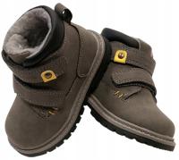 KOZAKI ZIMOWE SZARE WEŁNA RZEPY WOJTYŁKO W 16,20 CM