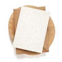 10x bazy do kartek i do zaproszeń ślubnych A6 coffee paper 250g + koperta